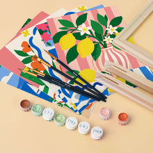 Cargar imagen en el visor de la galería, Mini Serie Pintar por números 15x20cm (6 piezas) - Momentos de Verano Mediterráneo