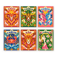 Cargar imagen en el visor de la galería, Mini Serie Pintar por números 15x20cm (6 piezas) - Zodiaco Retro 1 Figured'Art