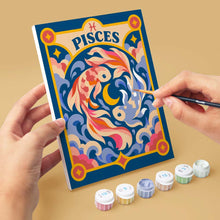 Cargar imagen en el visor de la galería, Mini Serie Pintar por números 15x20cm (6 piezas) - Zodiaco Retro 2