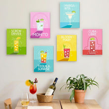 Cargar imagen en el visor de la galería, Mini Pintar por números 15x20cm (6 piezas) - Cócteles Famosos
