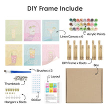 Cargar imagen en el visor de la galería, Mini Pintar por números 15x20cm (6 piezas) - Cócteles Famosos