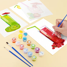 Cargar imagen en el visor de la galería, Mini Pintar por números 15x20cm (6 piezas) - Zumos de Frutas Frescas