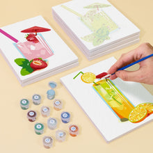 Cargar imagen en el visor de la galería, Mini Pintar por números 15x20cm (6 piezas) - Zumos de Frutas Frescas