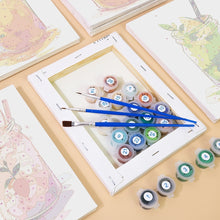 Cargar imagen en el visor de la galería, Mini Pintar por números 15x20cm (6 piezas) - Bebidas de Frutas en Tarro