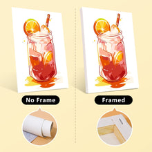 Cargar imagen en el visor de la galería, Mini Pintar por números 15x20cm (6 piezas) - Bebidas de Frutas en Tarro
