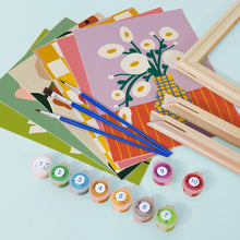 Cargar imagen en el visor de la galería, Mini Pintar por números 15x20cm (6 piezas) - Jarrones Florales Abstractos