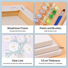 Cargar imagen en el visor de la galería, Mini Pintar por números 15x20cm (6 piezas) - Jarrones Florales Abstractos