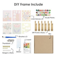 Cargar imagen en el visor de la galería, Mini Pintar por números 15x20cm (6 piezas) - Jarrones Florales Abstractos