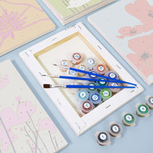 Cargar imagen en el visor de la galería, Mini Pintar por números 15x20cm (6 piezas) - Diseños Florales Modernos