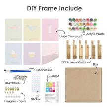 Cargar imagen en el visor de la galería, Mini Pintar por números 15x20cm (6 piezas) - Copas de Cóctel Elegantes
