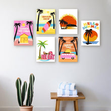 Cargar imagen en el visor de la galería, Mini Pintar por números 15x20cm (6 piezas) - Carteles de Playas en Verano