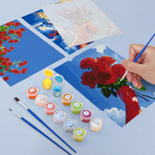 Cargar imagen en el visor de la galería, Mini Pintar por números 15x20cm (6 piezas) - Ramos de Flores en el Cielo