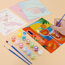 Cargar imagen en el visor de la galería, Mini Pintar por números 15x20cm (6 piezas) - Carteles de Cócteles Elegantes