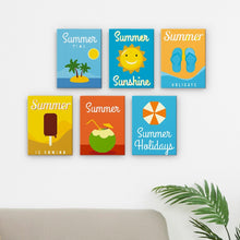 Cargar imagen en el visor de la galería, Mini Pintar por números 15x20cm (6 piezas) - Carteles de Vacaciones de Verano