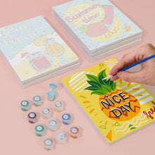 Cargar imagen en el visor de la galería, Mini Pintar por números 15x20cm (6 piezas) - Buenas Vibras Verano