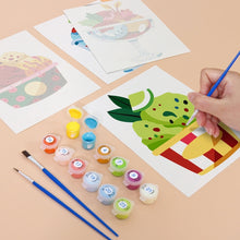 Cargar imagen en el visor de la galería, Mini Pintar por números 15x20cm (6 piezas) - Copas de Helado Sundae