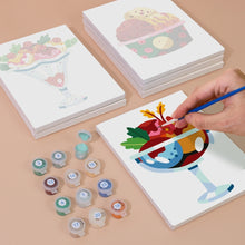 Cargar imagen en el visor de la galería, Mini Pintar por números 15x20cm (6 piezas) - Copas de Helado Sundae