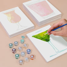 Cargar imagen en el visor de la galería, Mini Pintar por números 15x20cm (6 piezas) - Cócteles Coloridos