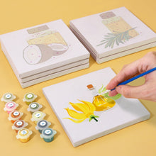 Cargar imagen en el visor de la galería, Mini Pintar por números 15x15cm (6 piezas) - Aceites Naturales