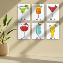 Cargar imagen en el visor de la galería, Mini Pintar por números 15x20cm (6 piezas) - Cócteles Clásicos