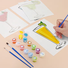 Cargar imagen en el visor de la galería, Mini Pintar por números 15x20cm (6 piezas) - Cócteles Clásicos