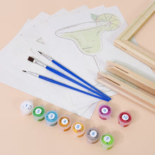 Cargar imagen en el visor de la galería, Mini Pintar por números 15x20cm (6 piezas) - Cócteles Clásicos