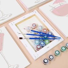 Cargar imagen en el visor de la galería, Mini Pintar por números 15x20cm (6 piezas) - Cócteles Clásicos