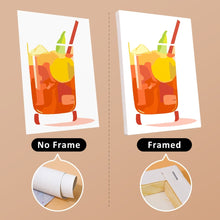 Cargar imagen en el visor de la galería, Mini Pintar por números 15x20cm (6 piezas) - Cócteles Tropicales
