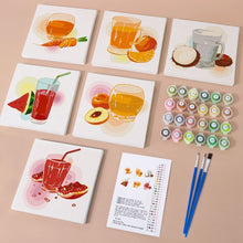 Cargar imagen en el visor de la galería, Mini Pintar por números 15x15cm (6 piezas) - Zumos Saludables