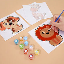 Cargar imagen en el visor de la galería, Mini Pintar por números 15x15cm (6 piezas) - Animales Tiernos