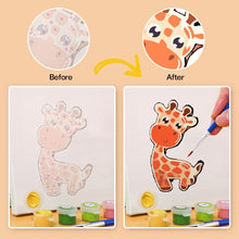 Cargar imagen en el visor de la galería, Mini Pintar por números 15x15cm (6 piezas) - Animales Tiernos