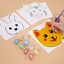 Cargar imagen en el visor de la galería, Mini Pintar por números 15x15cm (6 piezas) - Caras de Animales Tiernos