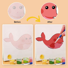 Cargar imagen en el visor de la galería, Mini Pintar por números 15x15cm (6 piezas) - Caras de Animales Tiernos