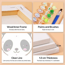 Cargar imagen en el visor de la galería, Mini Pintar por números 15x15cm (6 piezas) - Personajes de Animales Tiernos