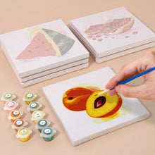 Cargar imagen en el visor de la galería, Mini Pintar por números 15x15cm (6 piezas) - Frutas y Verduras