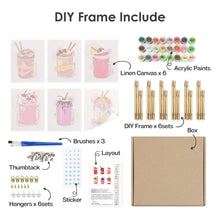 Cargar imagen en el visor de la galería, Mini Pintar por números 15x20cm (6 piezas) - Batidos