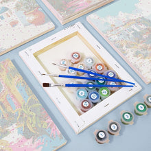 Cargar imagen en el visor de la galería, Mini Pintar por números 15x20cm (6 piezas) - Escenas Mediterráneas