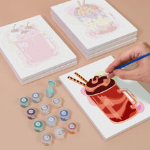 Cargar imagen en el visor de la galería, Mini Pintar por números 15x20cm (6 piezas) - Batidos Coloridos