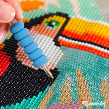 Cargar imagen en el visor de la galería, Mini Diamond Painting 25x25cm - Casa bajo el Cielo de la Aurora