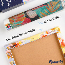 Cargar imagen en el visor de la galería, Mini Diamond Painting 25x25cm - Calle navideña nevada