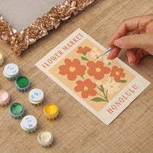Cargar imagen en el visor de la galería, Mini Pintar por números con marco - Mercado de flores - Honolulu