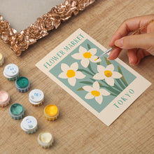 Cargar imagen en el visor de la galería, Mini Pintar por números con marco - Mercado de flores - Tokio