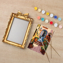 Cargar imagen en el visor de la galería, Mini Pintar por números con marco - Patio mediterráneo