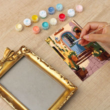 Cargar imagen en el visor de la galería, Mini Pintar por números con marco - Patio mediterráneo