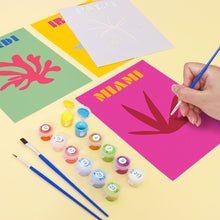 Cargar imagen en el visor de la galería, Mini Pintar por números 15x20cm (6 piezas) - Paraíso Costero: Playa Moderna