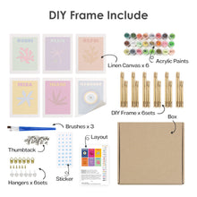 Cargar imagen en el visor de la galería, Mini Pintar por números 15x20cm (6 piezas) - Paraíso Costero: Playa Moderna