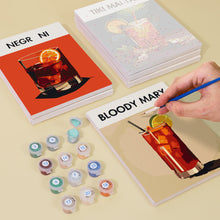 Cargar imagen en el visor de la galería, Mini Pintar por números 15x20cm (6 piezas) - Serie Arte Mixología de Bar Moderno 3