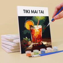 Cargar imagen en el visor de la galería, Mini Pintar por números 15x20cm (6 piezas) - Serie Arte Mixología de Bar Moderno 3