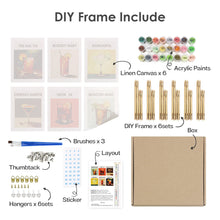 Cargar imagen en el visor de la galería, Mini Pintar por números 15x20cm (6 piezas) - Serie Arte Mixología de Bar Moderno 3