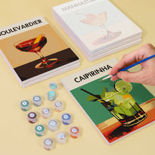 Cargar imagen en el visor de la galería, Mini Pintar por números 15x20cm (6 piezas) - Serie Arte Mixología de Bar Moderno 5